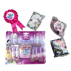 Disney Princesses Birthday Kit Cake Topper Candle Set